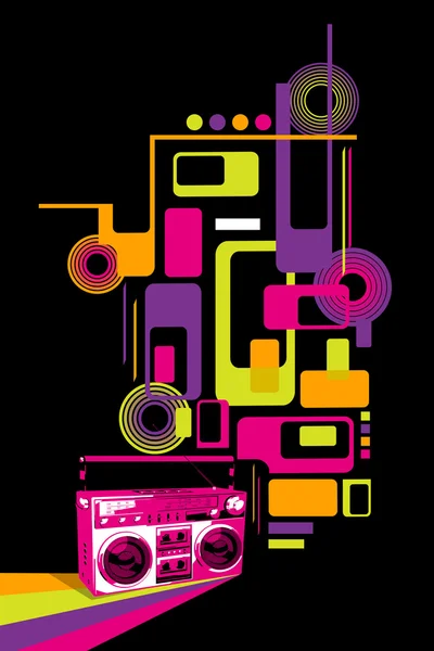 Musique vectorielle colorée — Image vectorielle