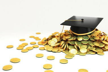 Mortar Board on GOld Coin