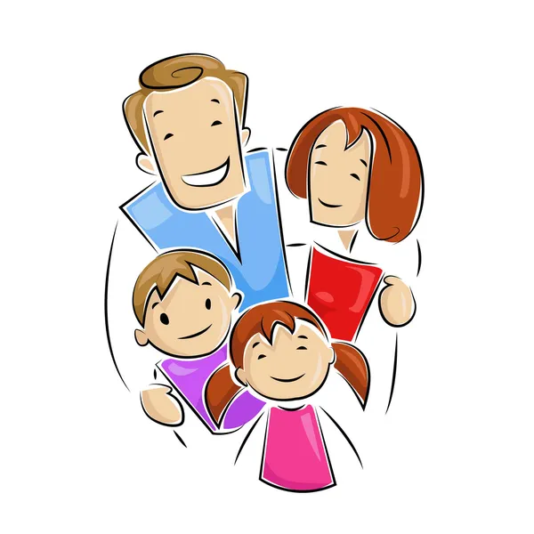 Happy Family — Stock Vector