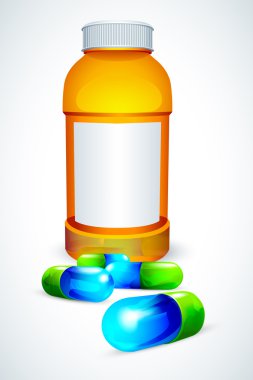 Vector Capsule Bottle clipart