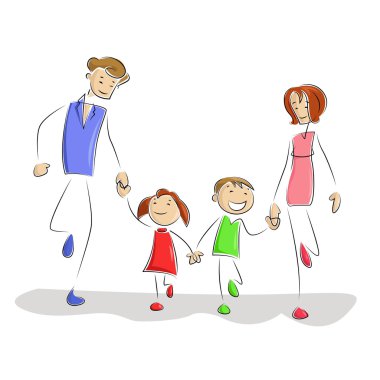 Playing Family clipart