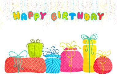 Colorful Birthday Gift clipart