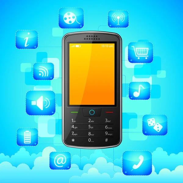 Aplikace pro mobilní telefony — Stockový vektor