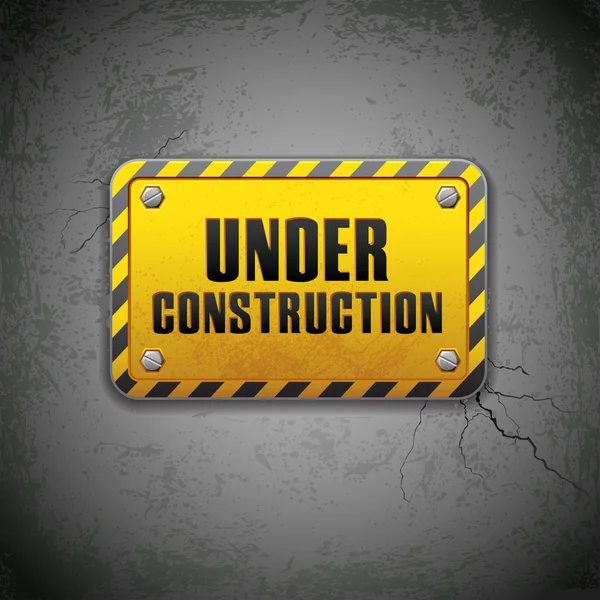 Under Construction Board — Stock Vector