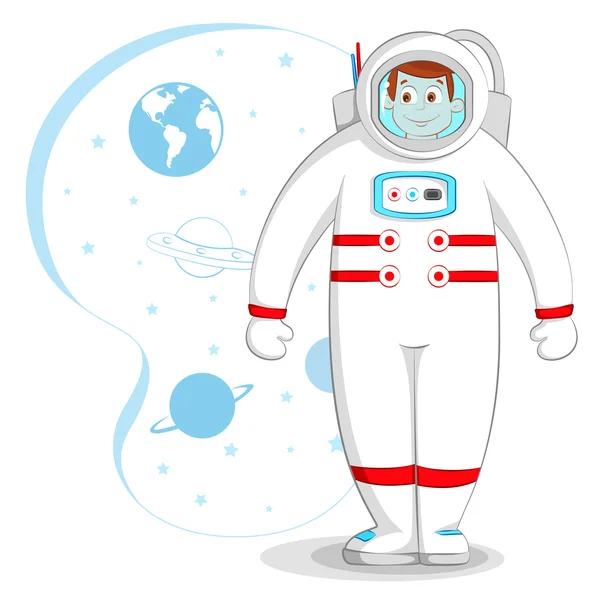 Astronaut in space — Stock Vector