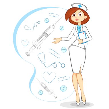 Vector Female Nurse clipart