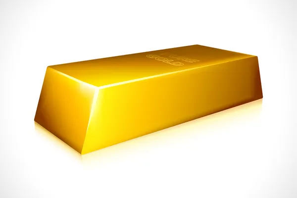 Barra de ouro de vetor — Vetor de Stock