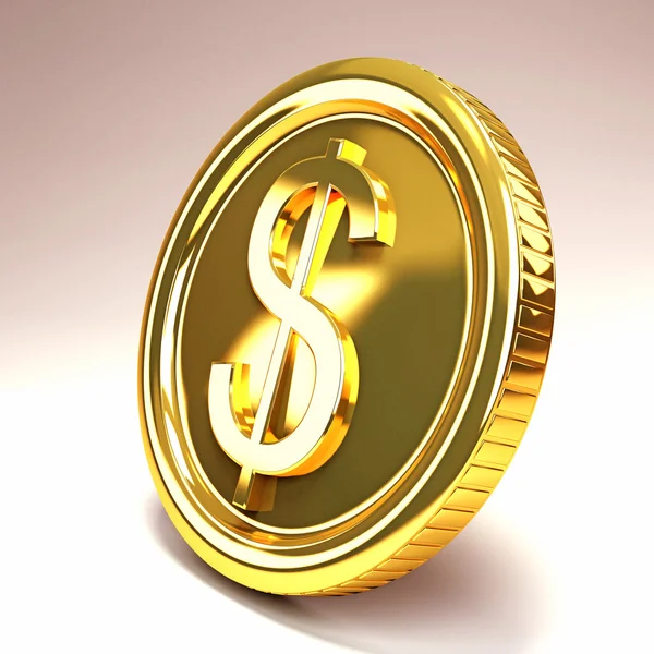 Dolar zlaté mince — Stock fotografie