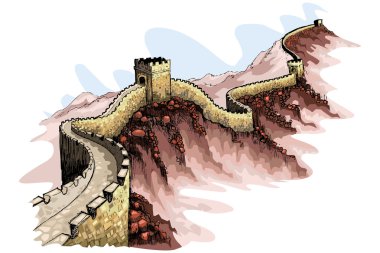 The Great Wall of China clipart