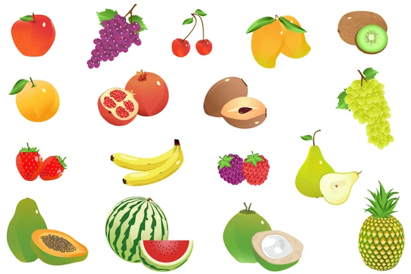 Векторные фрукты — стоковый вектор