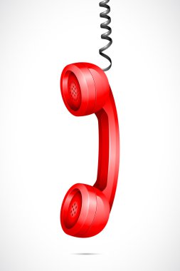 Vector Hanging Phone Receiver clipart