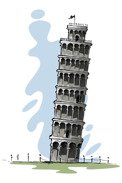 Наклонная башня — стоковый вектор