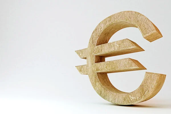 Skalista symbol euro — Zdjęcie stockowe