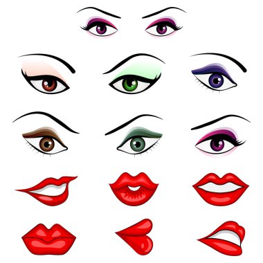 Eyes and Lips clipart