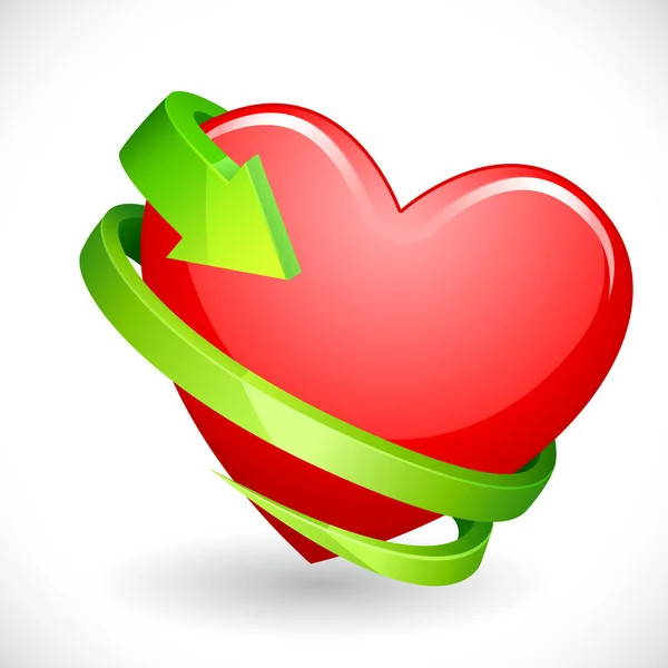 Καρδιά τυλιγμένο με βέλος — Διανυσματικό Αρχείο