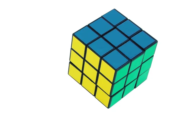 Çok renkli küp puzzle — Stok fotoğraf
