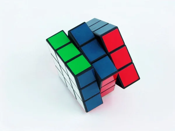 Multi coloured cube puzzle — Stock Photo, Image