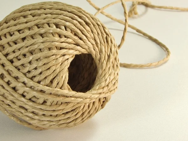 Primer plano de una cuerda de cáñamo retorcida —  Fotos de Stock