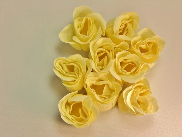 Farverige papir sæbe roser - Stock-foto