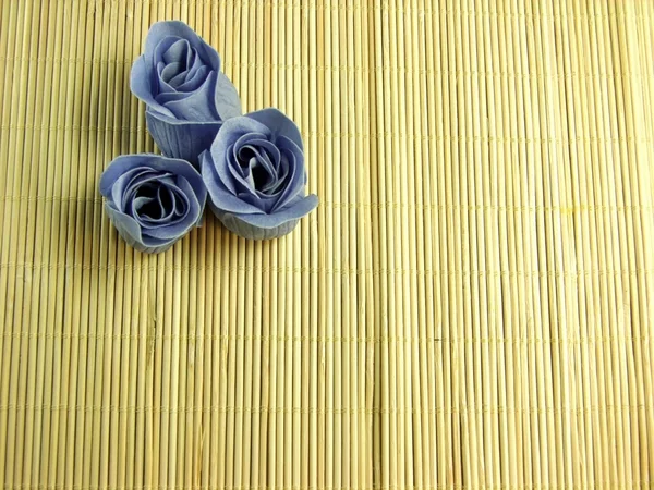 Farverige papir sæbe roser - Stock-foto
