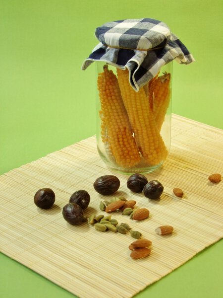 Pickles in a glass jar