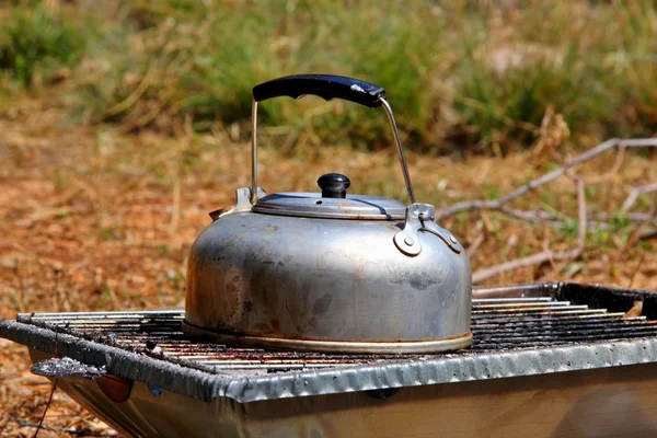 Rusty metal tea pot