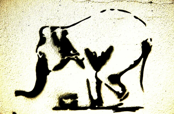 Grunge-Hintergrundelefant Stockbild