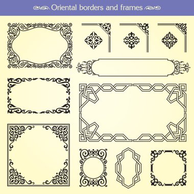 Oriental Asian Borders And Frames clipart