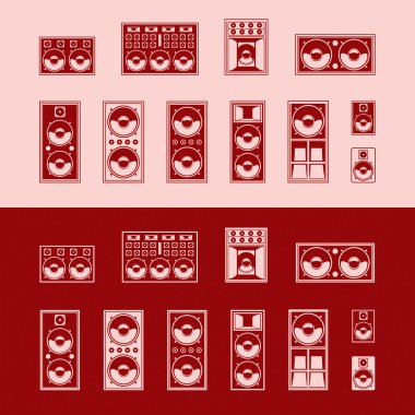 Set of speakers clipart