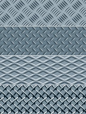 Metal texture seamless patterns clipart