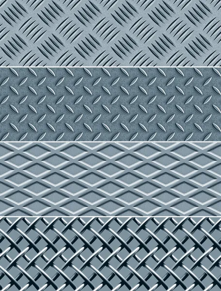 Textura de metal patrones sin costura — Vector de stock