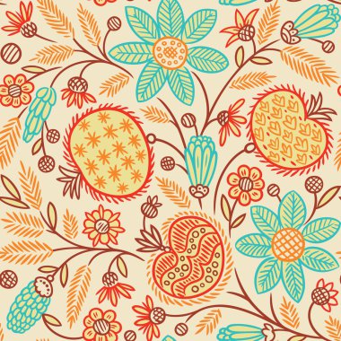 Seamless floral pattern clipart