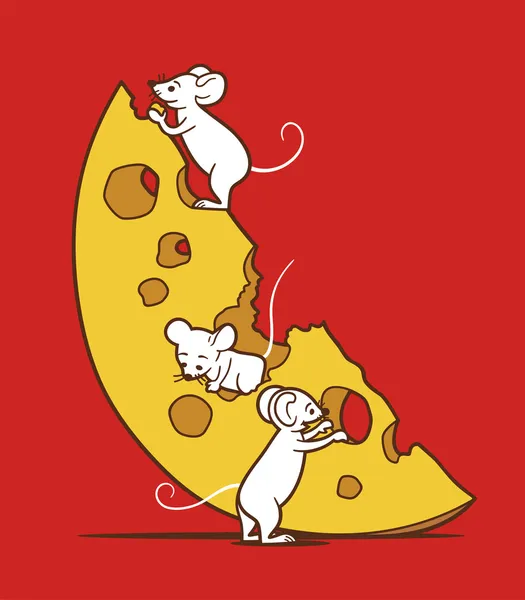 老鼠和奶酪 矢量图形
