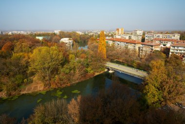 Tundja river in Yambol, Bulgaria clipart