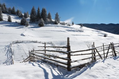 Rhodope mountain winter clipart