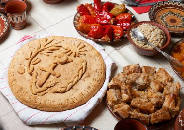 Traditional Christmas bread clipart