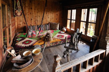 Traditional Bulgarian interior clipart