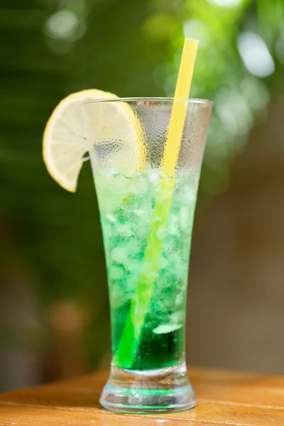 stock image Glass of refreshing spearmint cocktail