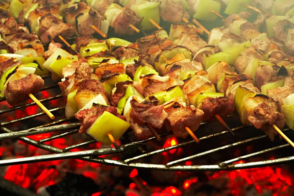 Grilled meat on a barbecue — Stock Photo, Image