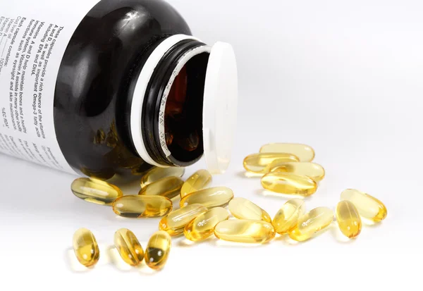 Cod-liver transparent pills — Stock Photo, Image