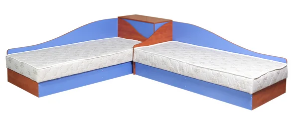 Dvě postele, izolované — Stock fotografie