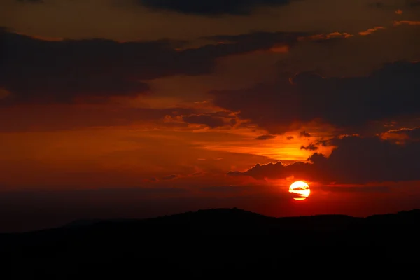 Solnedgång landskap — Stockfoto