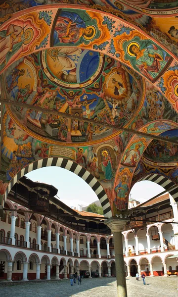 stock image Rila monastery, mural paintings