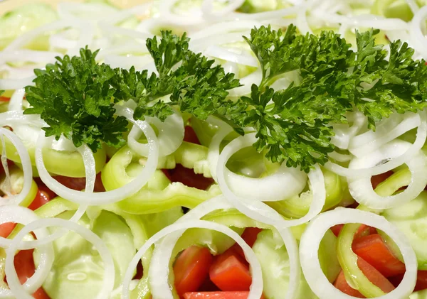 Taze vefetables karışık salata — Stok fotoğraf