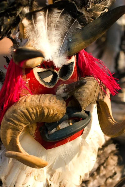 Bulgarian masquerade mask - kukeri — Stock Photo, Image