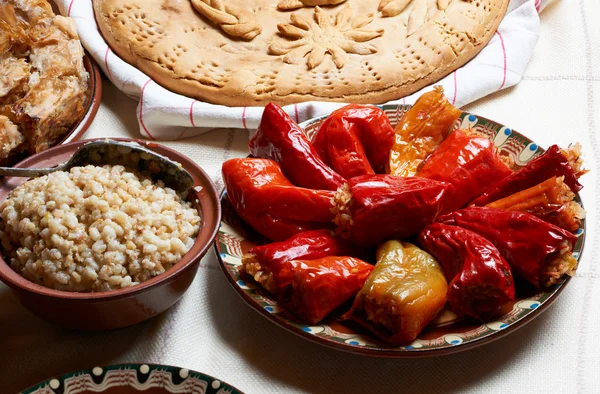 Traditional Bulgarian stiffed peppers — Stock Photo, Image