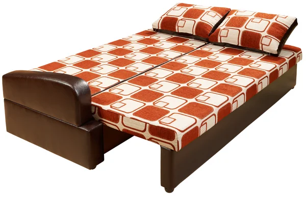 Dönüştürülmüş kanepe-yatak izole — Stok fotoğraf
