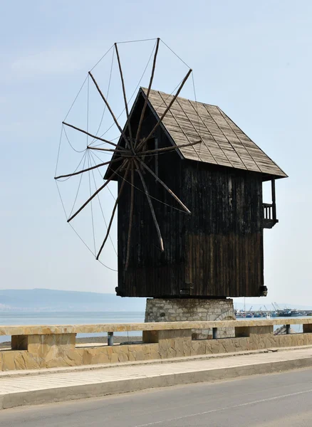 stock image Nessebar windmill
