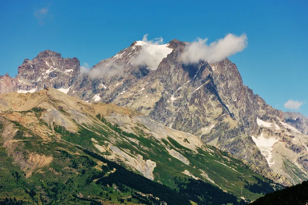Peak Pelvoux in French Alpes Stock Photo