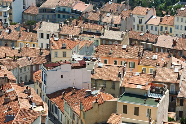 Régi házak, a Marseille-i város, Franciaország Jogdíjmentes Stock Képek